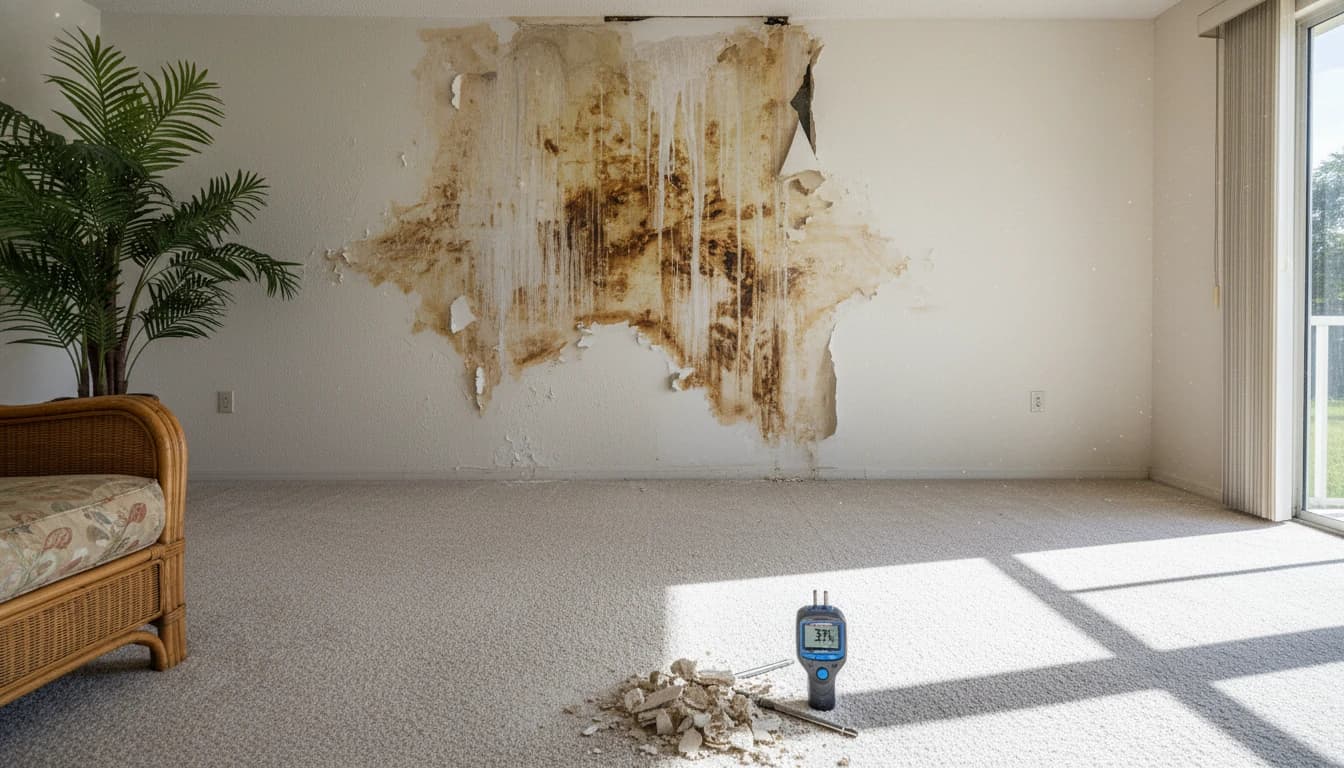 Ocean Point Claims:hidden water damage behind walls