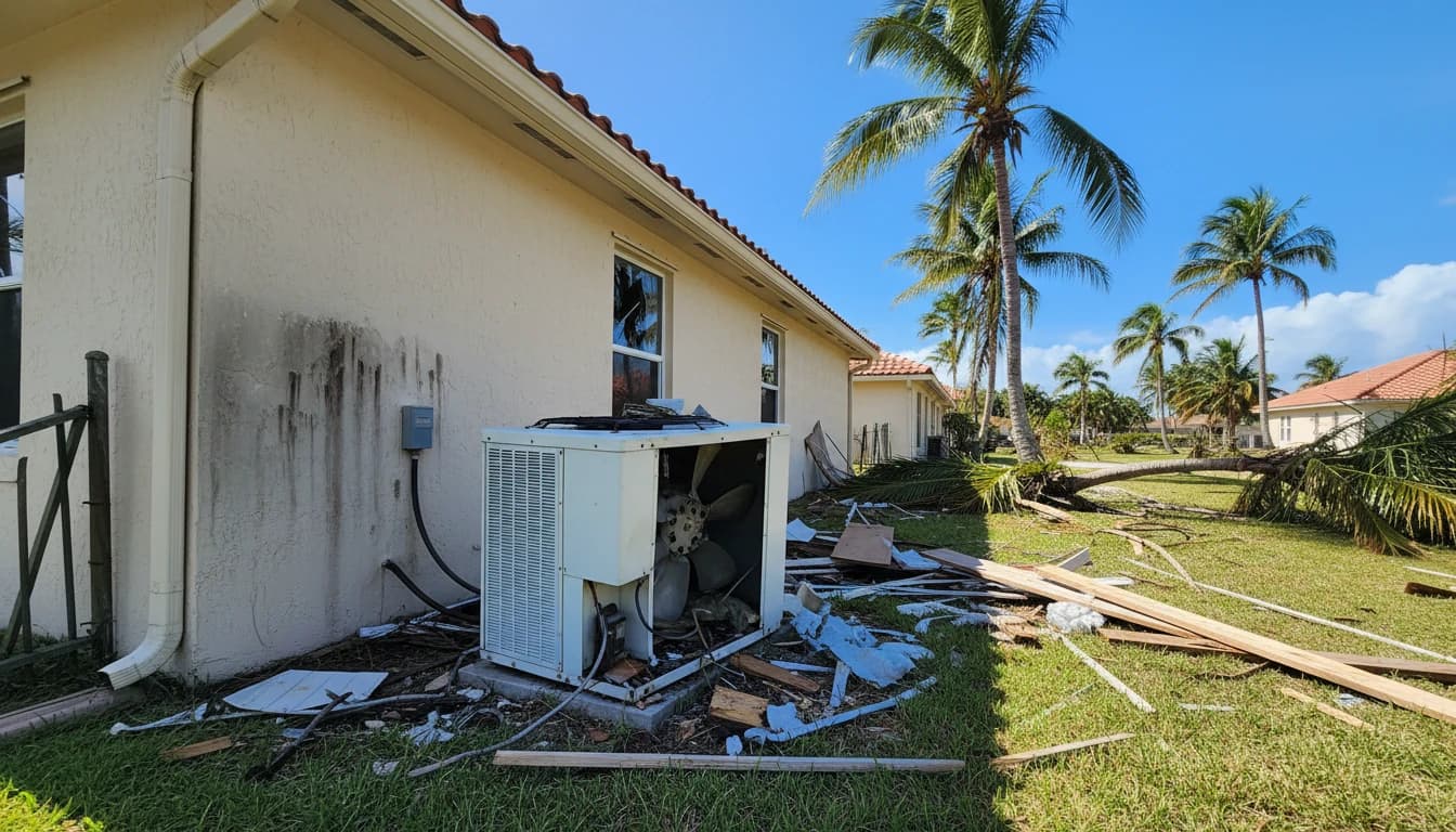 Ocean Point Claims:hvac damage after florida storm