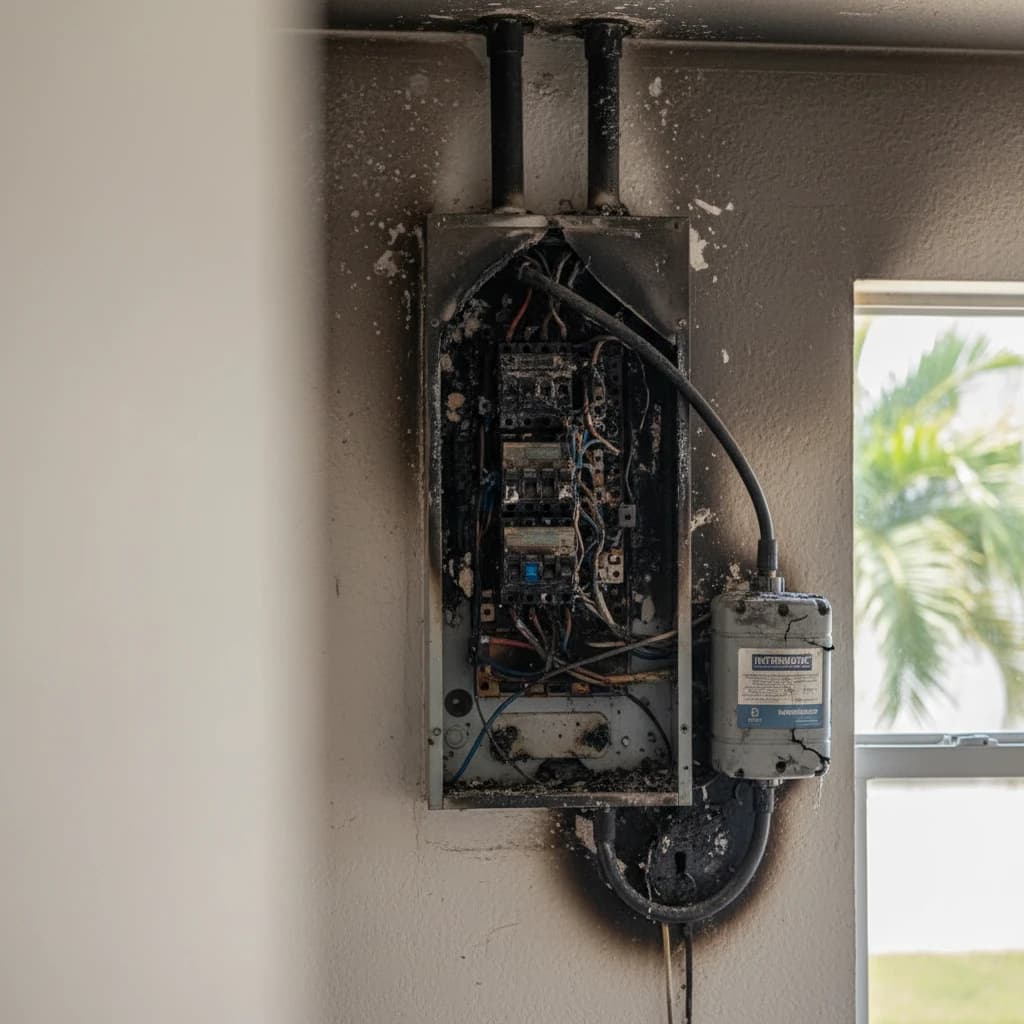Lightning power surge insurance claim Florida
