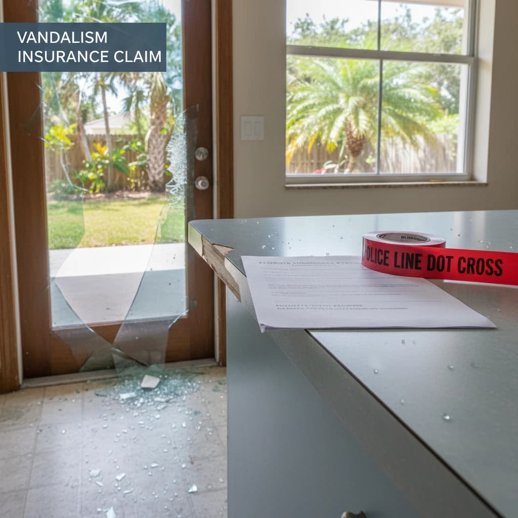 Vandalism insurance claim