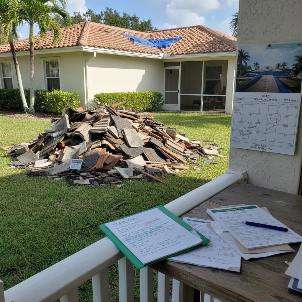 Ocean Point Claims:throwing away damaged materials
