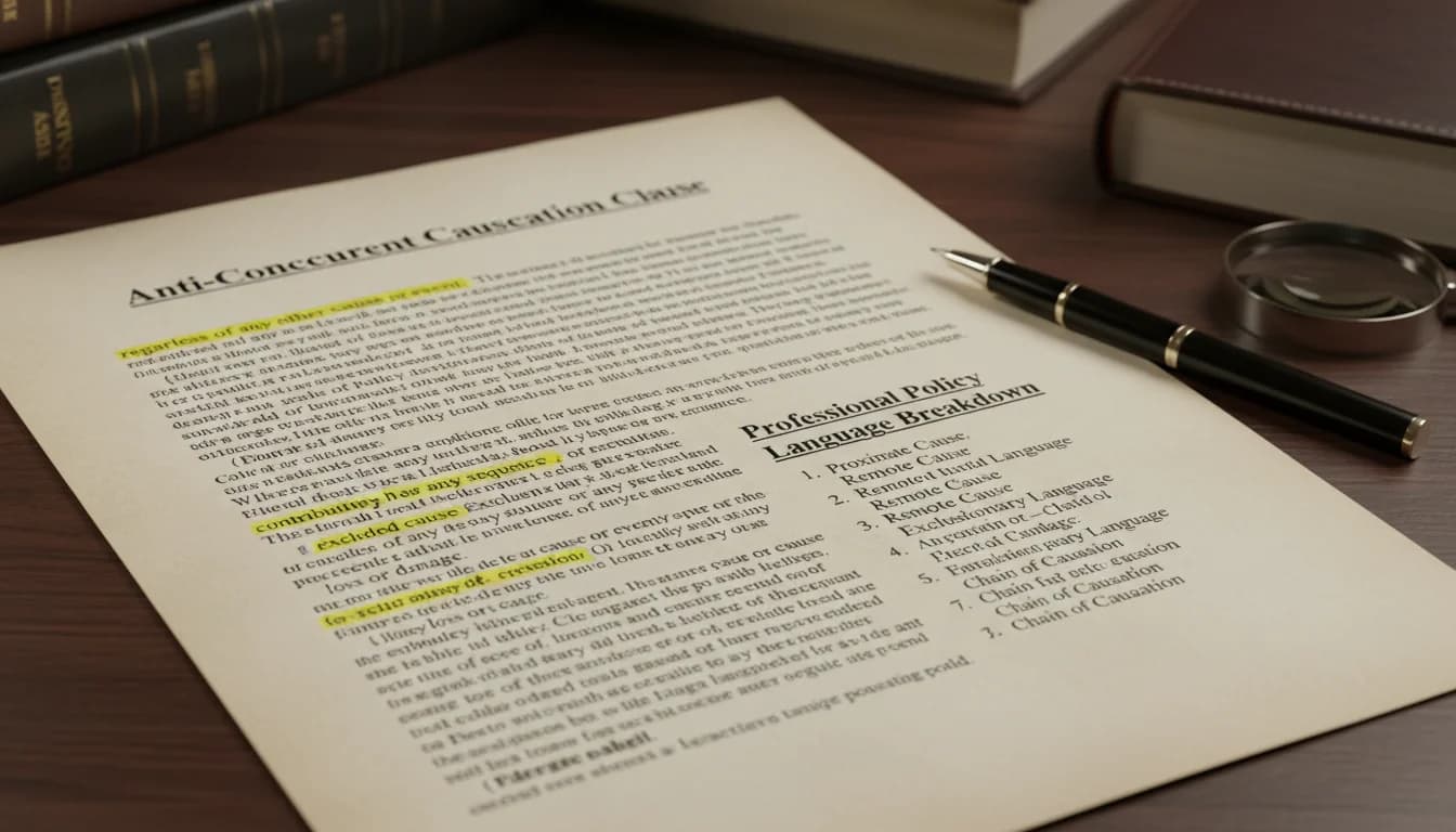 Ocean Point Claims:anti concurrent causation clauses