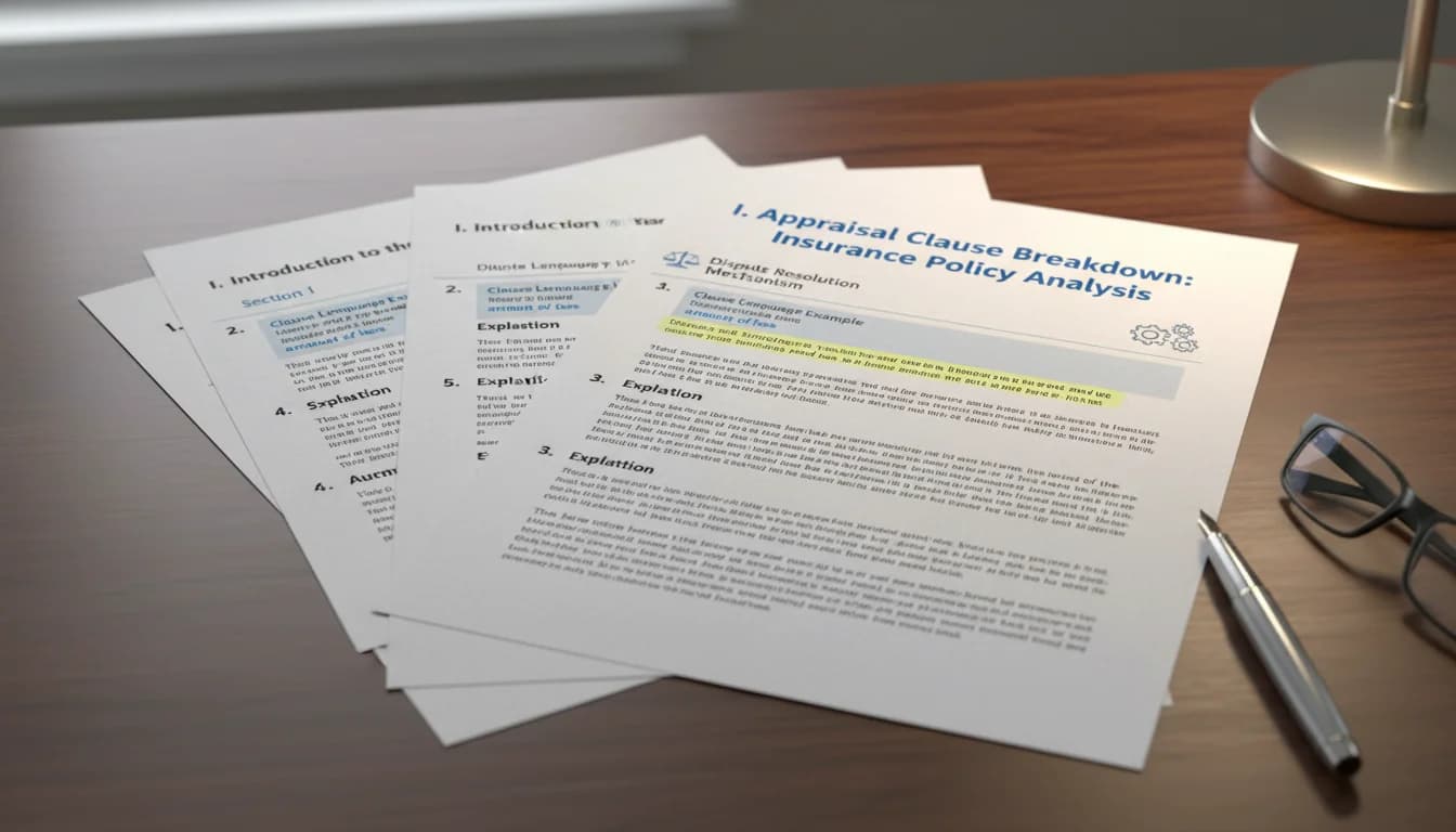 Ocean Point Claims:appraisal clause breakdown