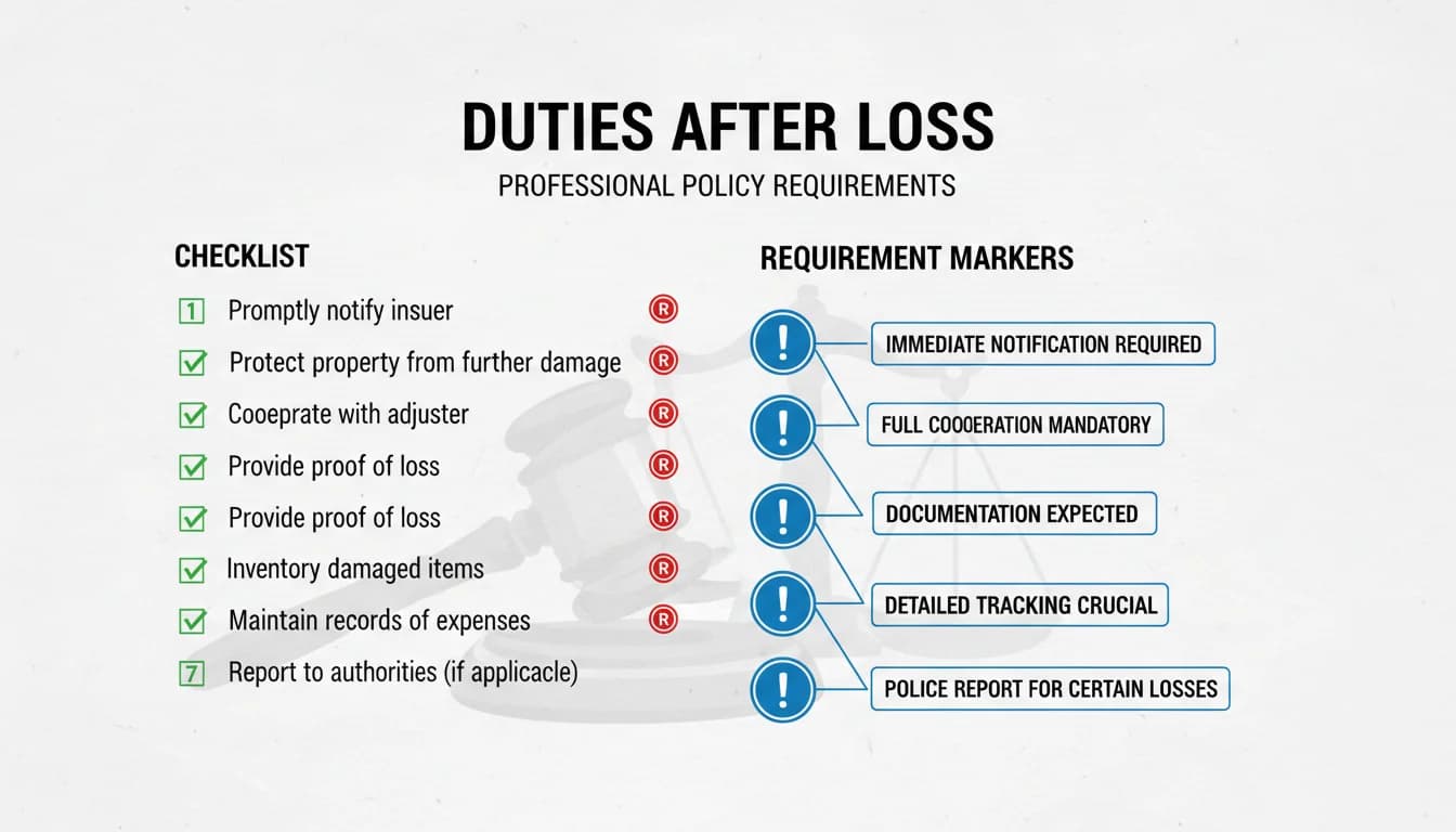 Ocean Point Claims:duties after loss