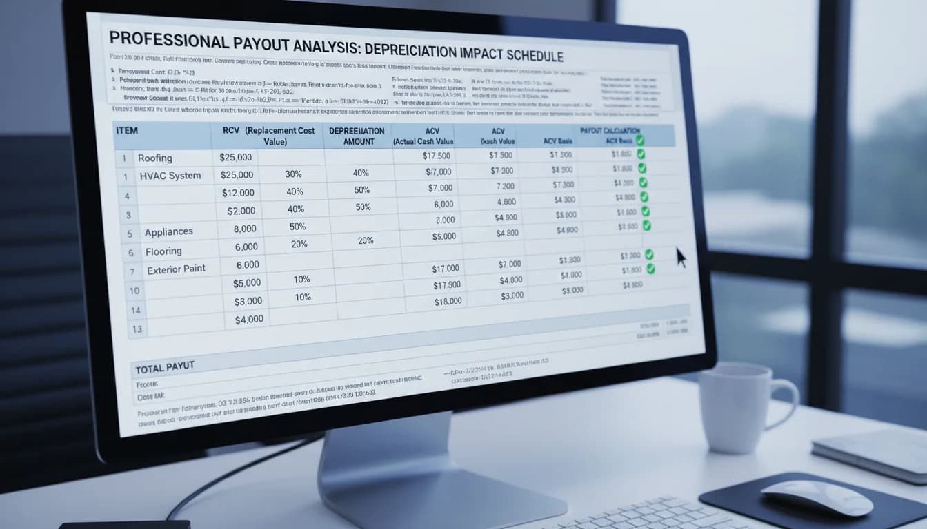 Ocean Point Claims:depreciation impact on payouts