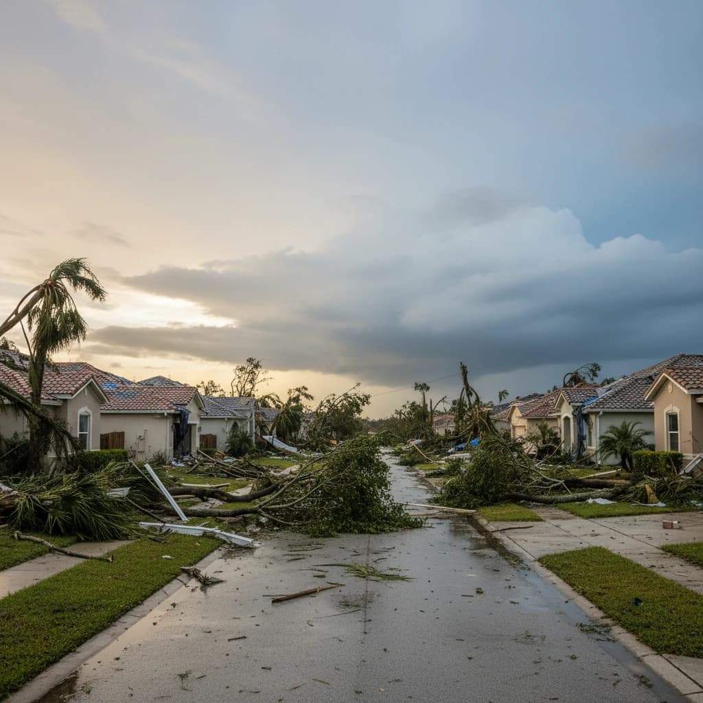 Hurricane damage Orlando Florida